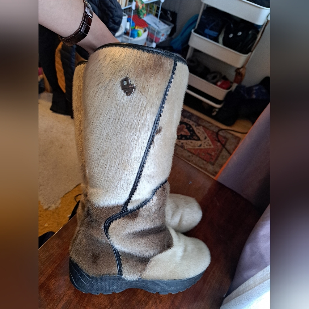 Pajar. Seal. Real Fur And Leather. Very Warm Winter Boots Anti-slip, Size 39